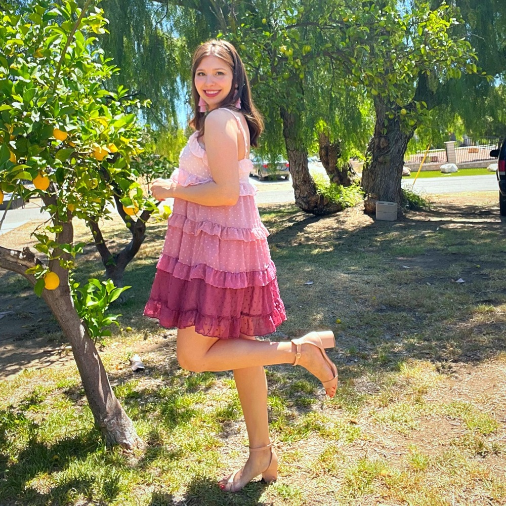 Morning lavender tiered dress